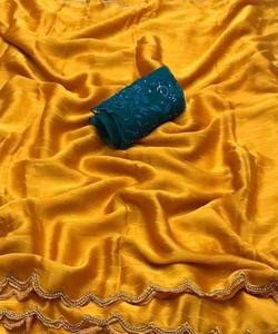 Banarasi soie jacquard saree avec chemisier vêtements pour femmes dames fête festival vêtements quotidiens doux coton soie sari en gros bas prix ethnique - Product Image 4