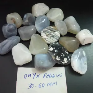 Wholesale Multi-Color Onyx Marble Tumbled Stone Pebbles Traditional Design Natural Polished Finish Cut-to-Size Competitive