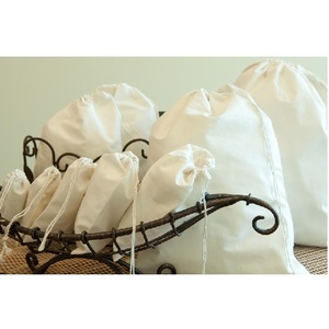 100% coton mousseline naturel fruits légumes sac de rangement matériau écologique fabriqué inde bio-dégradable de haute qualité doux - Product Image 4