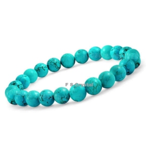 Pulsera de ágata turquesa estilo Feng Shui hecha a mano pulseras de piedras preciosas de buena calidad al por mayor de F S CRYSTAL - Product Image 1