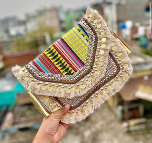 Meilleure vente Banjara Style Boho Jute sacs fourre-tout pour les femmes Durable à la main déclaration de mode pour les fêtes cadeaux pas cher prix - Product Image 5