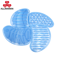 ALLWINWIN FSB08 Brosse de massage pour les pieds - Lot de 4 tapis de massage en poils de sanglier pour la douche et le bain