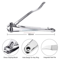 Cortauñas Individual de Acero Inoxidable de Nuevo Estilo para Uso en Dedos de Manos y Pies con Cuchillas Afiladas, Herramienta de Cuidado Personal