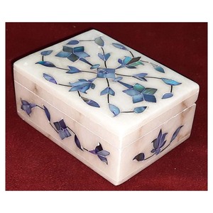 Magnifique boîte en nacre de coquillage artisanale, boîte en marbre personnalisée, magnifique boîte en incrustation artisanale - Product Image 1