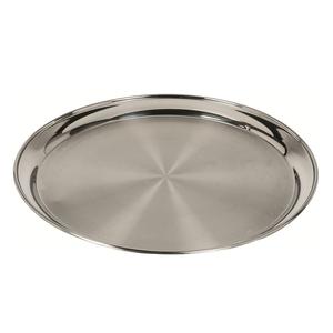Plateau de Service alimentaire rond en acier inoxydable - Product Image 1