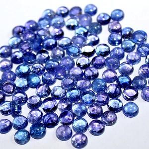 Vente en gros de tanzanite cabochon rond lisse naturel de bonne qualité pierre précieuse en vrac pour la fabrication de bijoux bon prix par carat - Product Image 4
