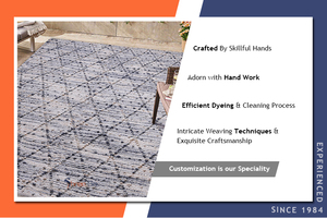 Alfombras tejidas bordadas de yute y algodón 100% de calidad superior del fabricante indio, alfombras y juegos de diseño moderno al por mayor - Product Image 2