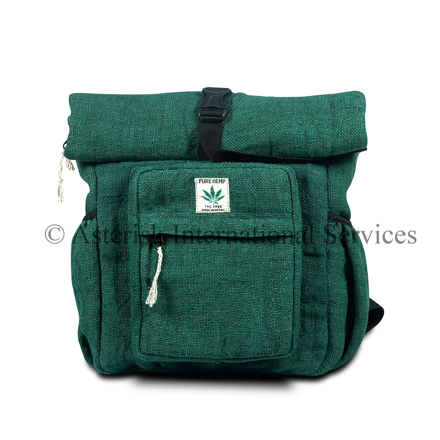 Large Capacity Hemp Backpack For Travel 100% Pure Nepal Hemp Backpack Vegan Fashion School and College Shoulder Hemp Bag Made