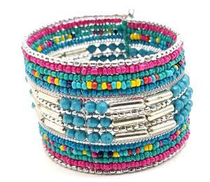 Miyuki-pulsera de cuentas con abalorios para mujer, brazalete de color azul y rosa dorado, accesorios de moda para fiesta - Product Image 5