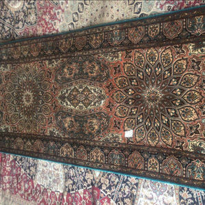 Alfombra de seda India moderna, Alfombra de diseño personalizado hecha a mano - Product Image 1