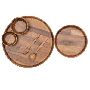 Luxury Brown Wooden Cutlery <b>Set</b> <b>6</b>-Piece Flatware <b>for</b> Home Hotel <b>for</b> <b>Dinner</b> Ware Serving Spoons Forks Kitchen Tabletop Decor - Product Image 5