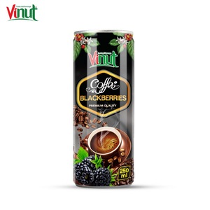 เครื่องดื่มกาแฟบรรจุกระป๋องขนาด 250 มล. รสแบล็กเบอร์รี่ รับผลิตแบบ OEM ODM แบรนด์ส่วนตัว - Product Image 1