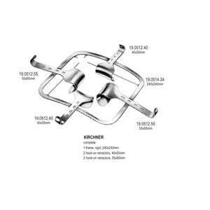 Écarteur Abdominal Kirschner, ensemble avec quatre lames - Product Image 4