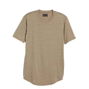 Camiseta de cuello redondo de ante Premium para hombre de siguiente nivel, camiseta gris de algodón peinado de manga corta para hombre de siguiente nivel - Product Image 5