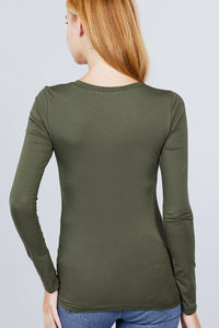 OEM Designs Women Long Sleeves t Shirts V Neck with High Quality <b>Material</b> and Custom Printing Methods - Product Image 2