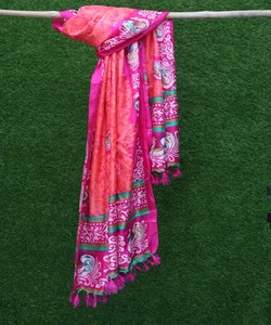 New Indian <b>Women</b> Wear Banarasi Cotton <b>Silk</b> Dupatta Clothing <b>for</b> Ladies Girls Top <b>Scarves</b> Fancy Latest Trendy Design New Look ApparelGarment - Product Image 3