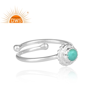 Arizona <b>Turquoise</b> Gemstone Women's <b>Ring</b> Jewelry Supplier Designer Fine Sterling Silver Jewelry Wholesaler - Product Image 3