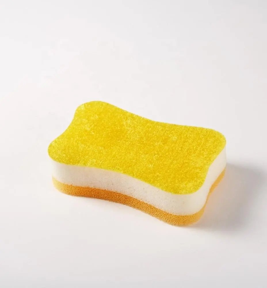 3 WAY rich bubble cloths / Filter / PU Yellow Kitchen Super satisfy Sponge Scrubber In Bulk With Good Price