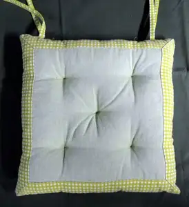 Almofadas para cadeira de algodão, fabricadas em 40 cm x 40 cm, para móveis, fabricação de alta qualidade, com amarras/almofada de assento