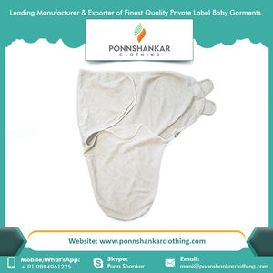 Couverture de sommeil pour bébé en coton biologique personnalisable avec motif de feuilles Caractéristique portable pour les cadeaux - Product Image 3