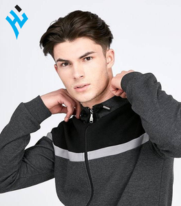 Lo último de 2025, chándal personalizado liso para gimnasio, Fitness, estilo callejero, ajustado, con logotipo personalizado, cremallera, paneles, chándal de talla grande para hombre - Product Image 5