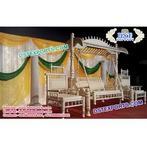 Bollywood Wedding Stage <b>Swing</b> Jhula <b>Set</b> Muslim Wedding Teak <b>Wood</b> Jhula <b>Swing</b> Wooden Sankheda <b>Swing</b> - Product Image 1