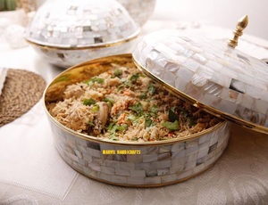 แม่ของไข่มุกรอมฎอนอี๊ดเครื่องถ้วยชามโลหะ,ชุดอุปกรณ์อาหารเย็นเครื่องอุ่นอาหารหัตถกรรมทำจากโลหะ - Product Image 2