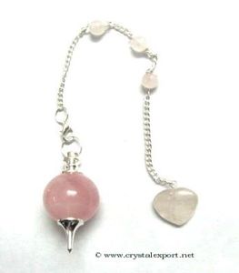 Best Value of Rose Quartz Tear Drop Pendulums : Rose Quartz Tear Drop Pendulums for Sale - Product Image 1