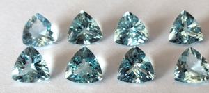 Aigue-marine en forme de tricinière, aigue-marine de Type Santa Maria, 6 mm à 8mm, qualité supérieure - Product Image 2