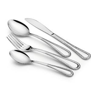 Ensemble de couverts en métal argenté poli brillant de style unique pour la maison, la cuisine, les mariages et la restauration - Product Image 1