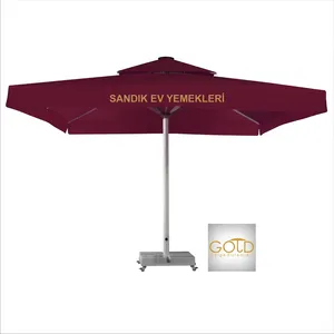Tout nouveau Design grue actionnée 500x500 cm Parasols de jardin de luxe Parapluies tendance parasol nouveau produit 2024