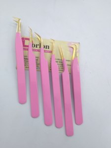 ชุดแหนบต่อขนตาสแตนเลส45 90องศาสีชมพูทองชุดแหนบต่อขนตาเพิ่มวอลลุ่ม - Product Image 6