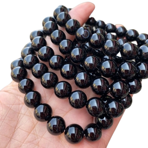 Pulsera de moda de cristal de piedra de ónix negro indio para hombres y mujeres, regalo de joyería de meditación de energía de piedras preciosas naturales - Product Image 5