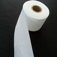 Enorme Stof Fabriek Rayon Viscose Polyester Katoen Bamboe Witte Spunlace Geweven Met Vlakte Mesh Patroon
