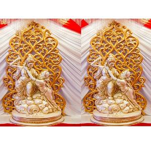 Gujarati-decoración de la noche para la entrada de la boda, estatua Radha Krishna, vestíbulo - Product Image 1