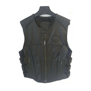 Gilet en cuir 100% véritable pour hommes, gilet de qualité supérieure, pour moto - Product Image 1