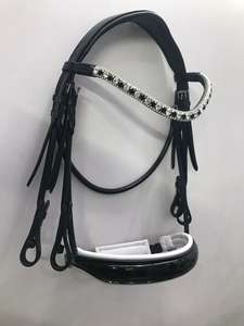 Brida doble de piel de caballo de gran calidad con relleno Extra suave de neopreno, disponible en varios colores y tamaños - Product Image 2