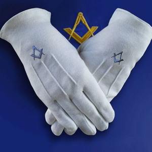 Guantes de algodón masónicos al por mayor - Product Image 5