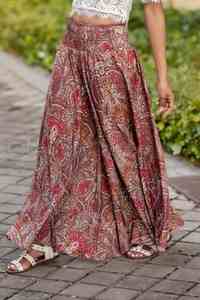 Pantalones Largos Anchos Casuales Estampados Baratos de Verano para Mujer, Pantalones Holgados con Cintura Elástica y Bolsillos, Venta al por Mayor 2022 - Product Image 2