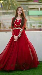 2021 élégant décent belle broderie dentelle et robe pailletée longueur au sol pour la fête et le mariage avec taille naturelle - Product Image 2