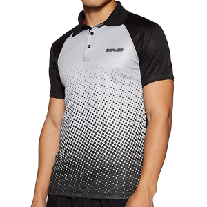 Polo de algodón peinado de algodón ecológico de microfibra de gama alta Camiseta polo con estampado de sublimación de logotipo personalizado - Product Image 4