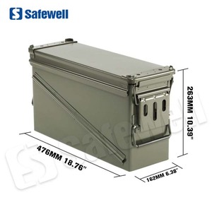 Caja de Munición Safewell Resistente, Rectangular, de Acero, Modelo M2A1, para Calibre .50, Multiusos, para Munición de <span class=keywords><strong>9mm</strong></span>, con Asa, para Caza - Product Image 4
