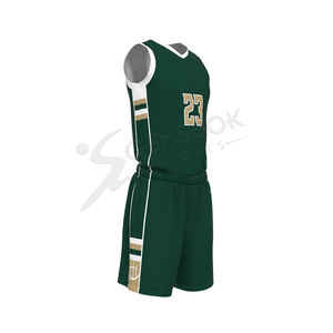 ชุดเครื่องแบบบาสเก็ตบอลคอวีแห้งเร็ว,ชุดเครื่องแบบบาสเก็ตบอลสวมใส่สบายขายส่งแบบระเหิดสั่งทำ - Product Image 2