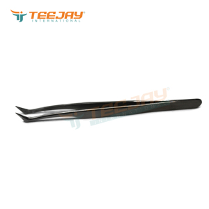 Pinzas para Extensión de Pestañas TEEJAY ELT-334 de Acero Inoxidable de Alta Calidad, Color Plateado, Punta Lisa, Resistentes al Óxido, 12 cm, Color Personalizado - Product Image 2