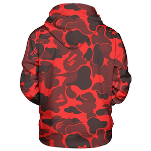 Sudaderas con estampado de cabeza de tiburón de gran tamaño de marca de diseñador, Sudadera con capucha y cremallera completa Unisex para hombres y mujeres de talla grande para invierno - Product Image 2