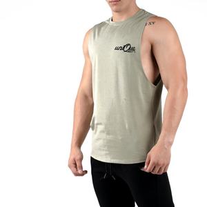 เสื้อกล้ามออกกำลังกายสำหรับผู้ชายเสื้อคอกลมผ้าเจอร์ซีย์ระบายอากาศย้อมสีปรับแต่งได้ - Product Image 3