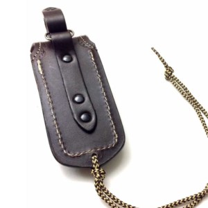 Funda de cuero de grano rico hecha a mano para cuchillos, hoja plegable - Product Image 3