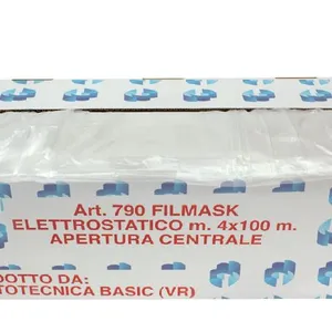 HD PE PLASTIC MASKING FILM - ELECTROSTATIC - HIGH QUALITY 9/10 my - FOLDED AT 50 cm for AUTOMOTIVE CAR PAINT