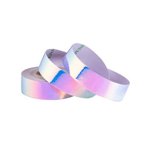 High Quality Fluoroscent Green 3D Holographic Adhesive Sticker Exotic PET Tape Custom Craft Designs for <b>Labels</b> Packaging <b>Labels</b> - Product Image 1