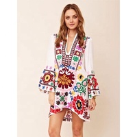 Banjara — robe de style bohème Antique pour femmes, tunique courte et élégante, fait à la main, vêtements de plage Sexy, hippie, Tribal, tendance